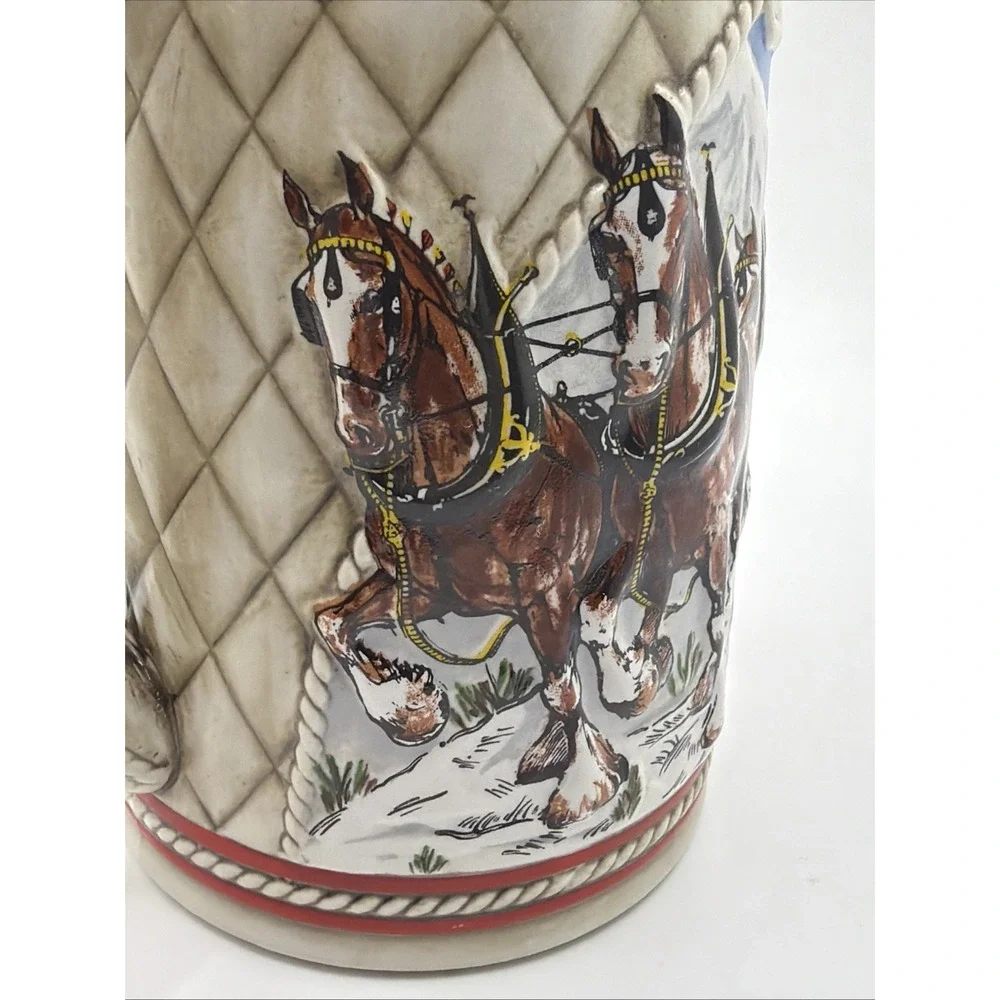 Budweiser 1985 Holiday Beer Stein Limited Edition 